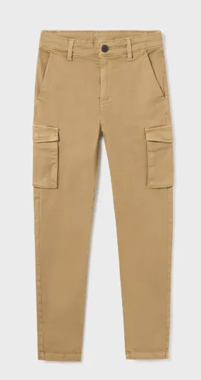 7523 Mayoral Tween/Teen Boys Slim Cargo Pants - Walnut