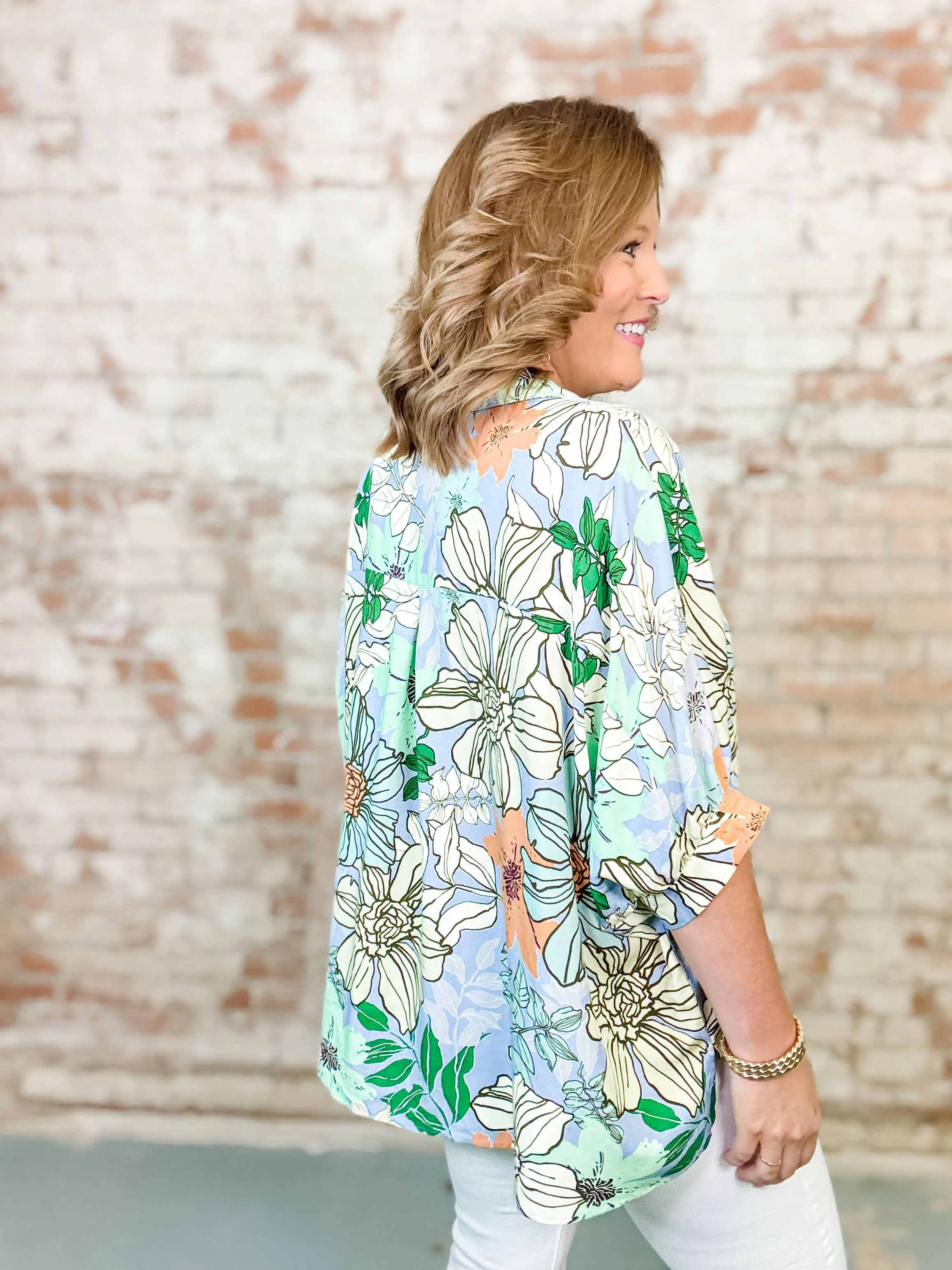 Ainsley Tropical Print Top