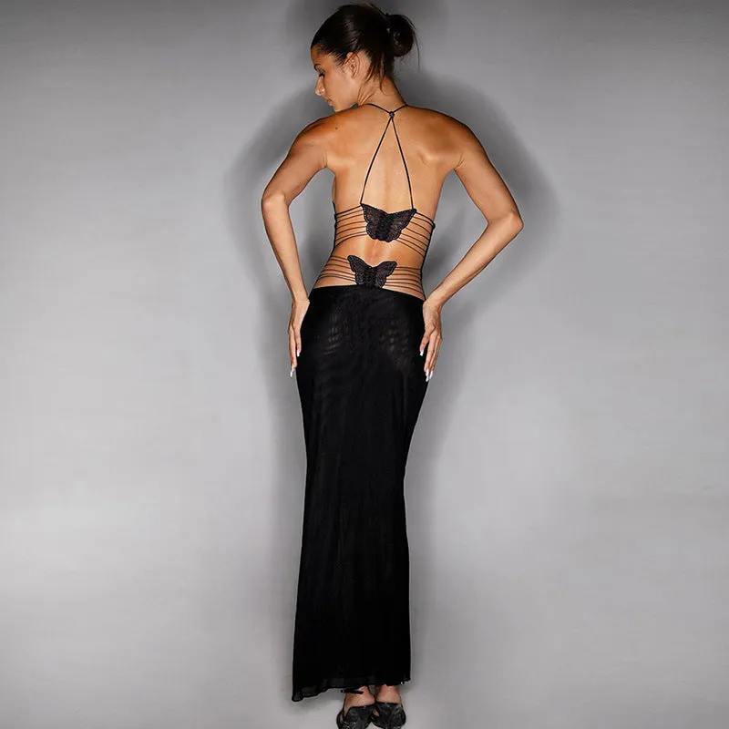 Amozae-Christmas Outfits New Year's Eve Dress Night Out Club Dresses cute winter outfits Dreya Backless Maxi Dress