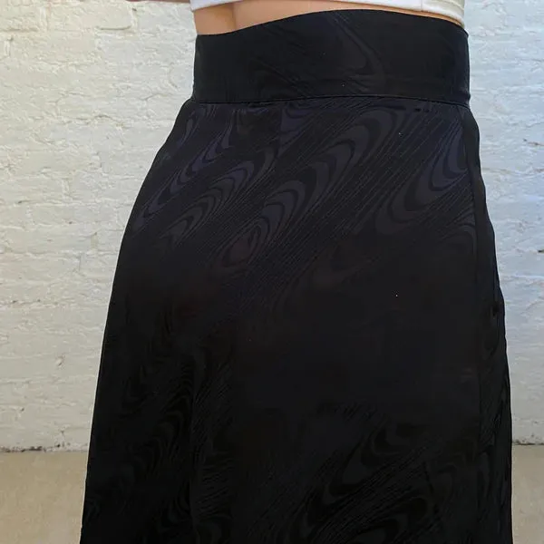 Anna Santini Maxi Skirt - 29W UK 10 Black Polyester Blend
