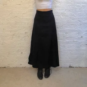Anna Santini Maxi Skirt - 29W UK 10 Black Polyester Blend