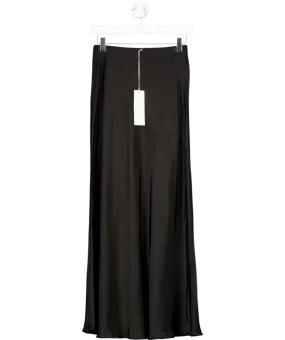 Arket Black Satin Maxi Skirt UK 6