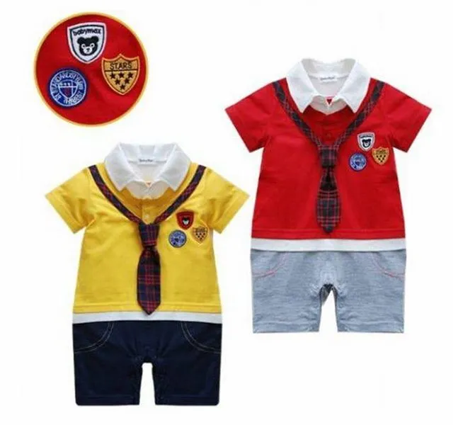 Baby Romper Montessori Necktie Baby Romper