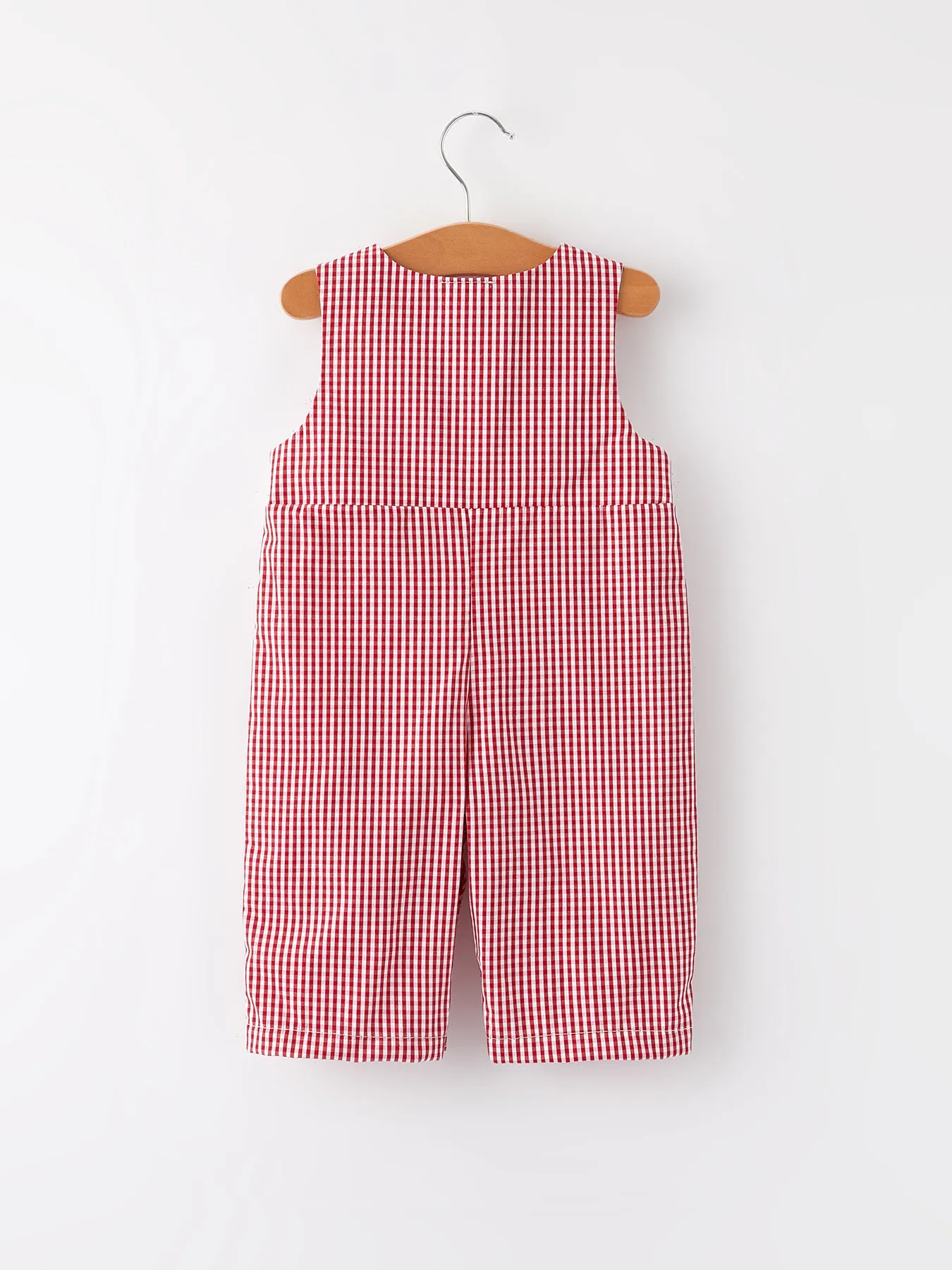 Baseball Baby Boys Smocking Embroidered Plaid Romper