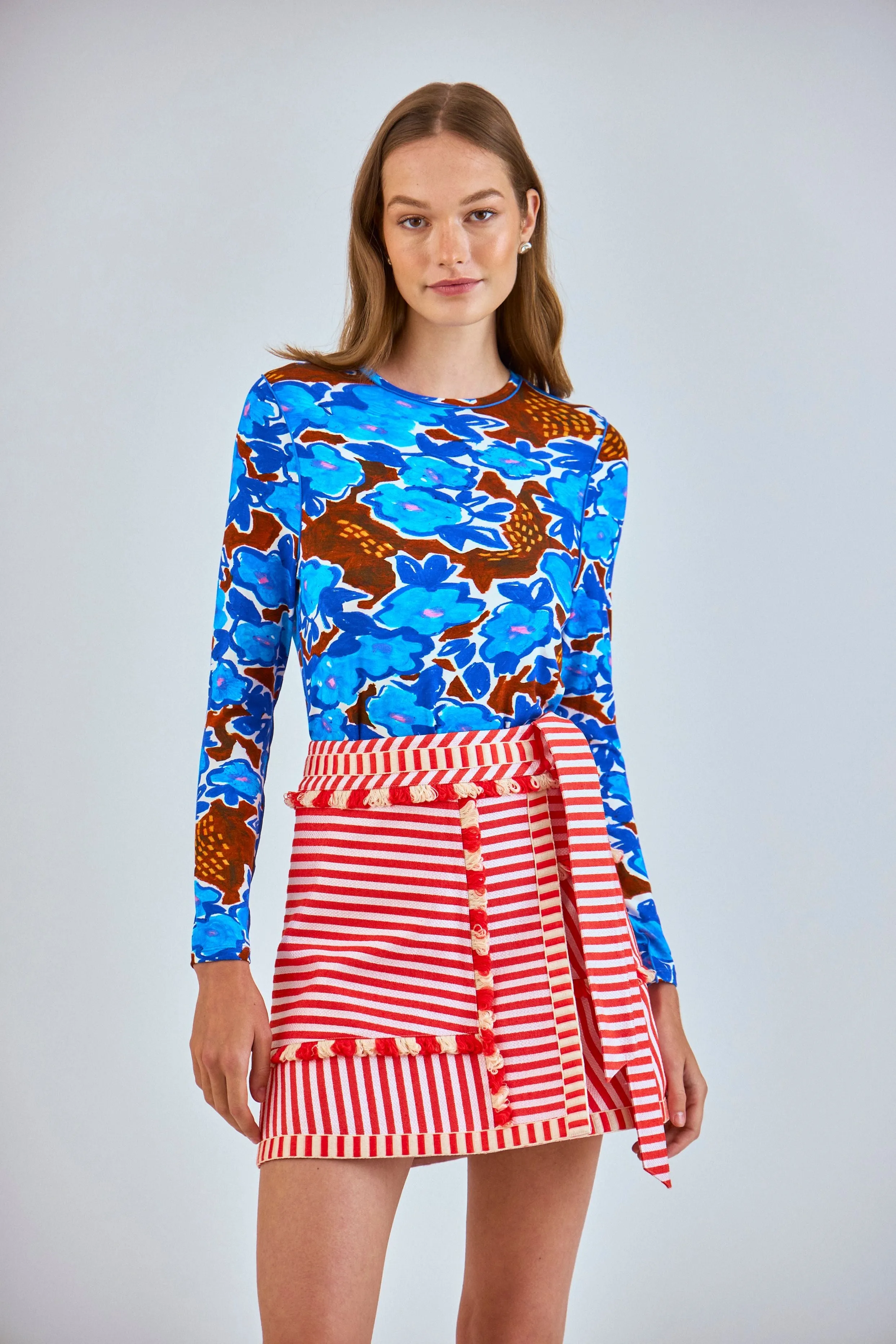 Bay Skirt | Poppy Stripe