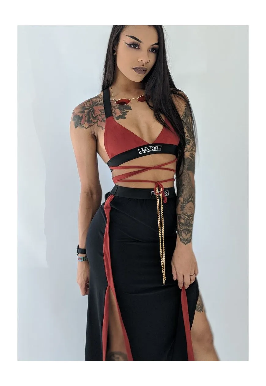 Black Maxi Skirt with Split