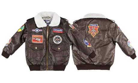 Boy's A-2 Bomber Jacket Brown