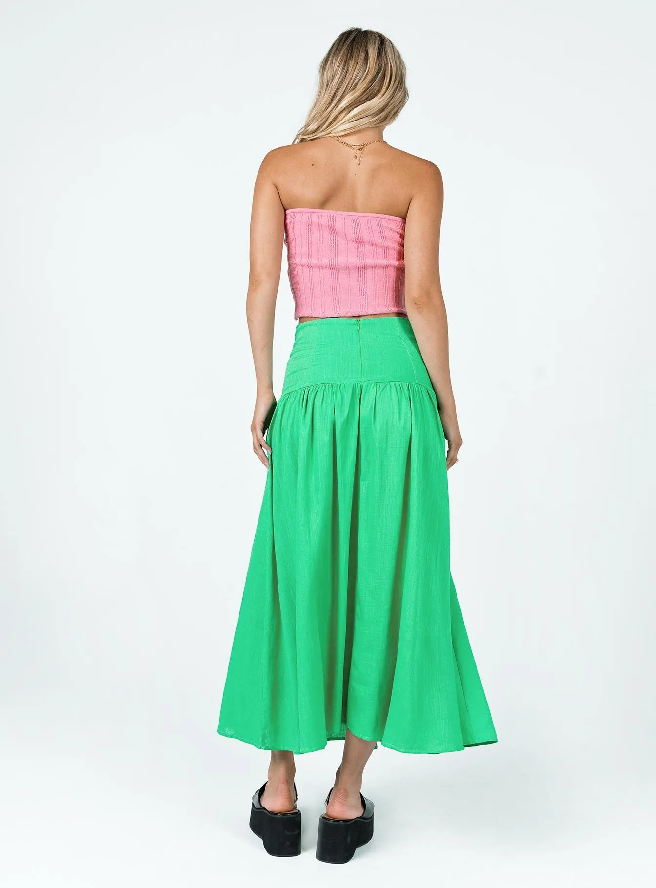 Carol Maxi Skirt Green