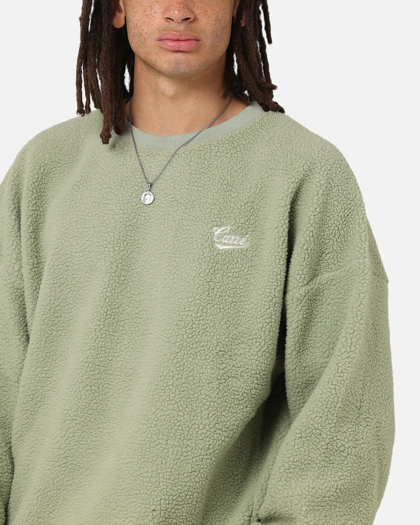 Carre Polar Fleece Crewneck Pale Green
