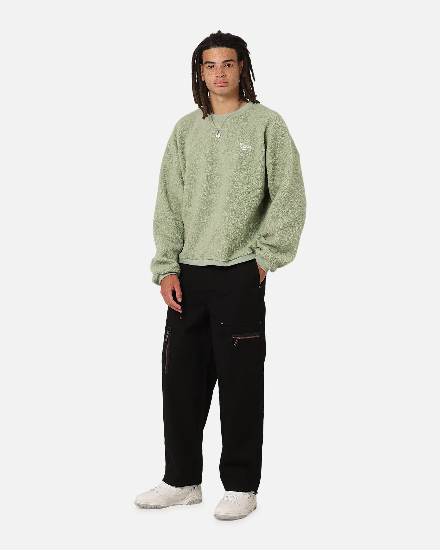 Carre Polar Fleece Crewneck Pale Green