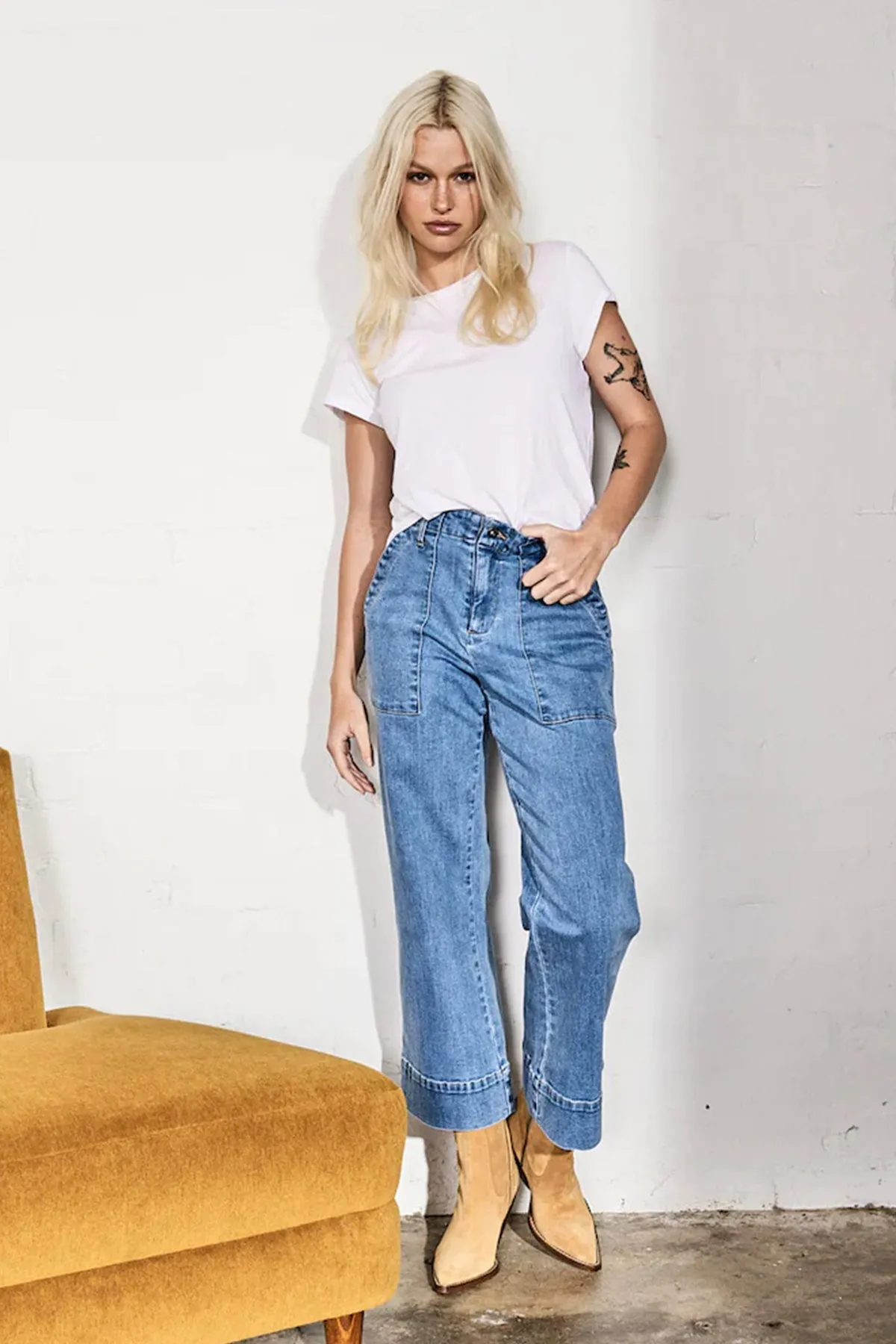Celeste Pant 70's Blue