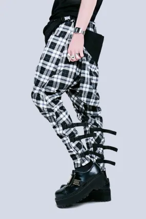Clip Pants (Black/White Tartan)