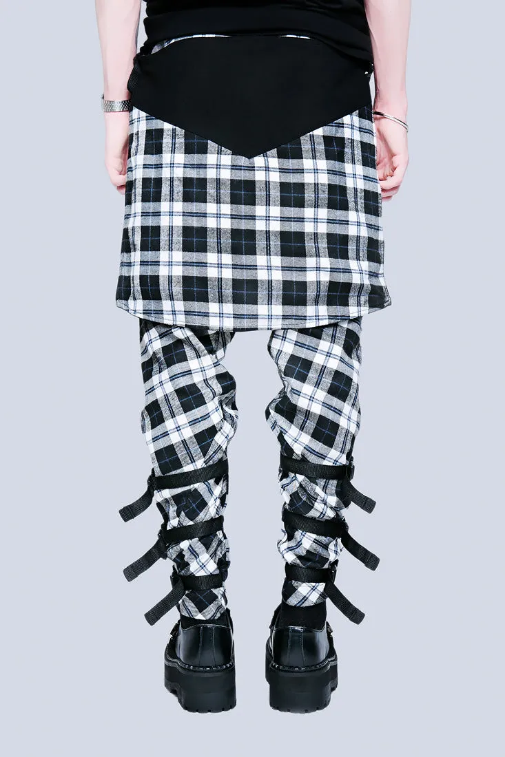 Clip Pants (Black/White Tartan)