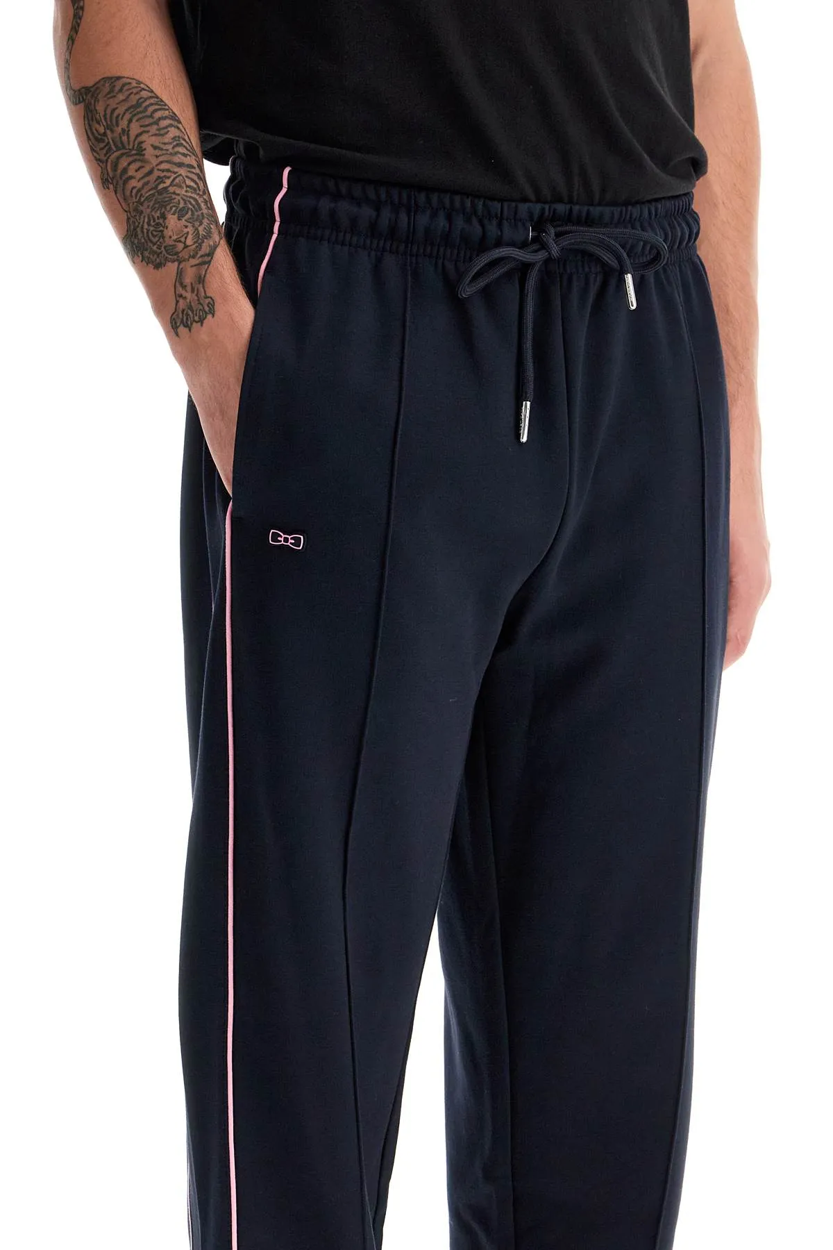 contrast piping joggers with H24MAIJO0008 MARINE EP