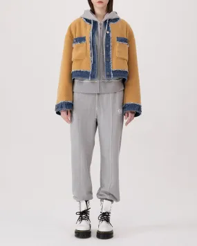 Denim Contrast Sherpa Jacket
