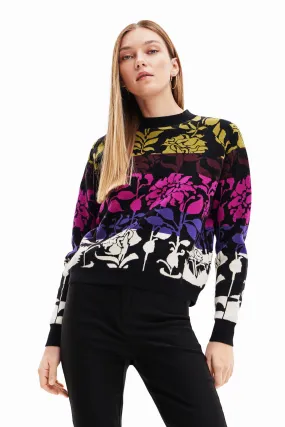 Desigual Tajo Tiered Multicoloured Floral Jumper 23WWJF05