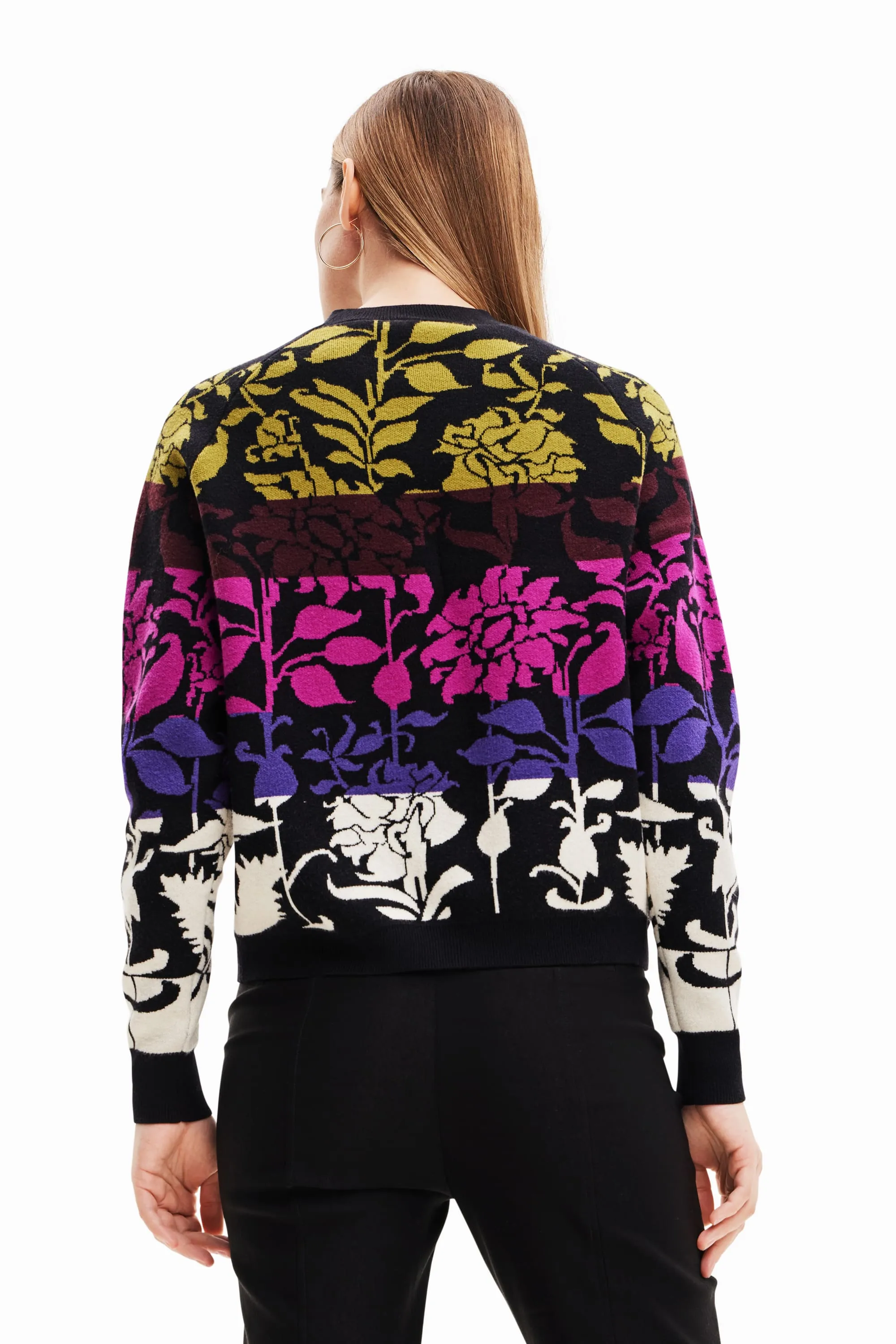 Desigual Tajo Tiered Multicoloured Floral Jumper 23WWJF05