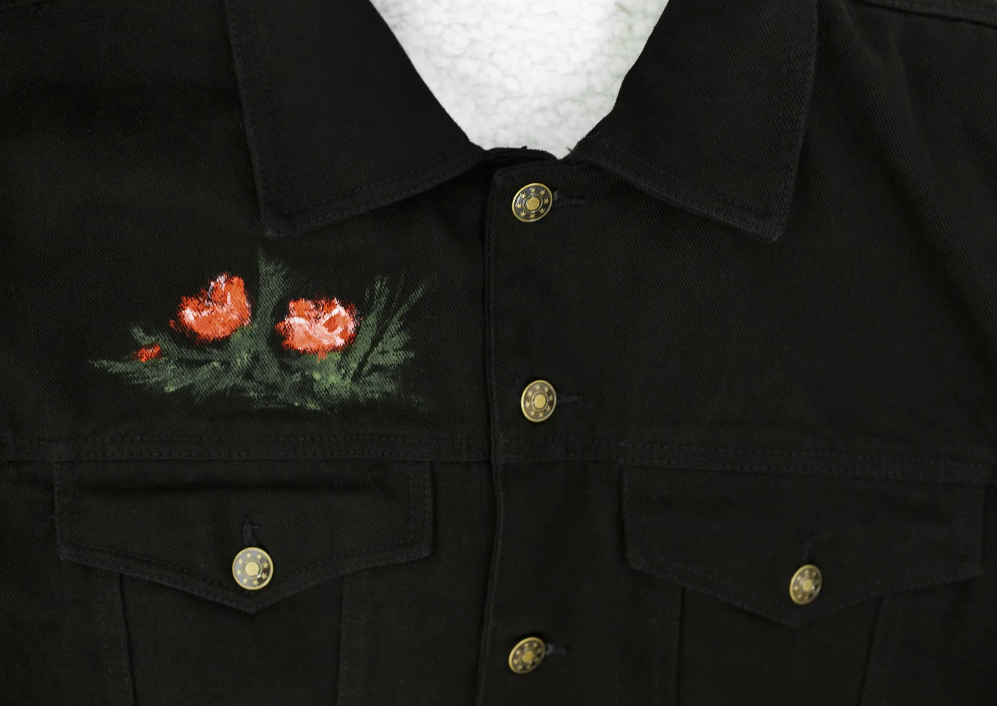Doses East Meets West Painted Denim Jacket