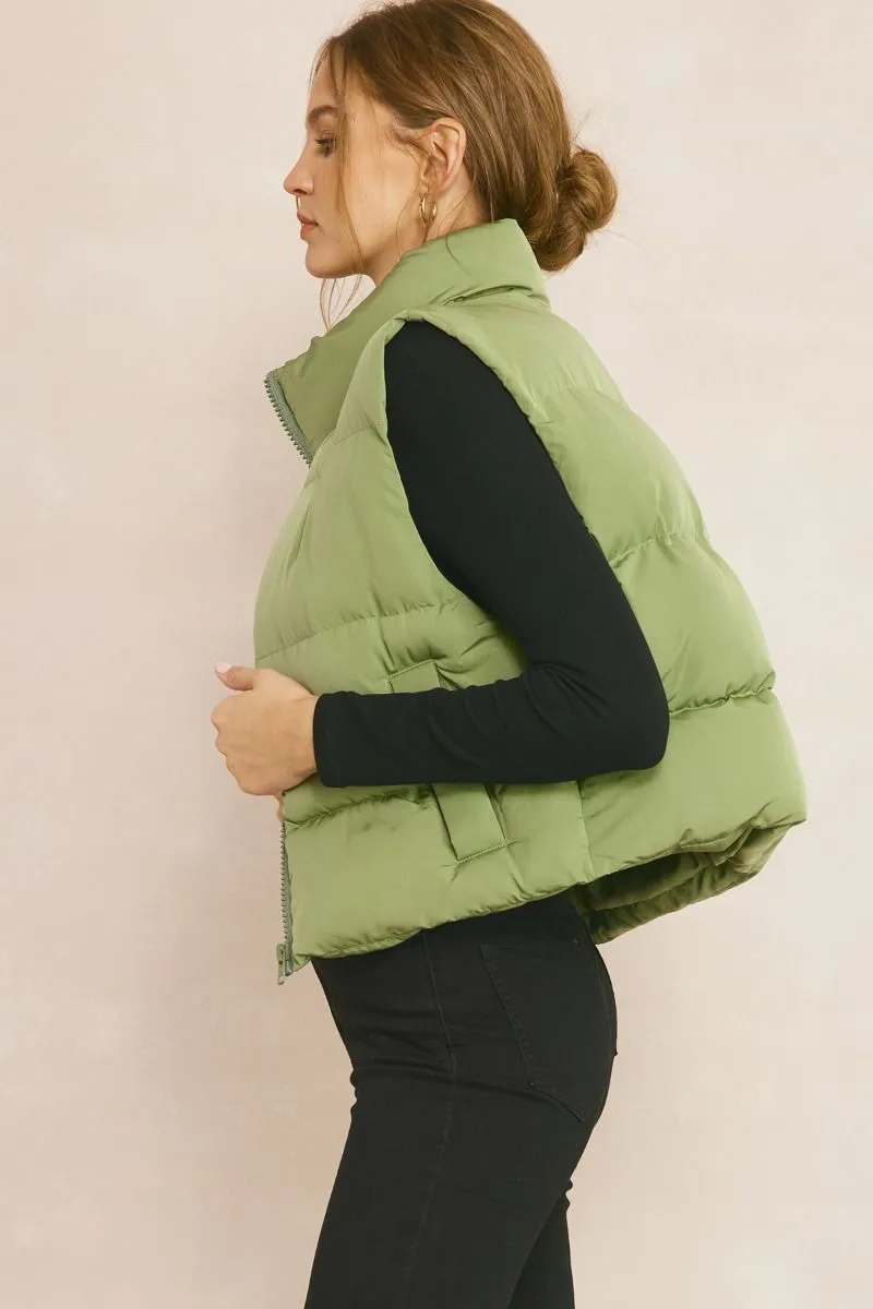 Double Down Vest - Sage