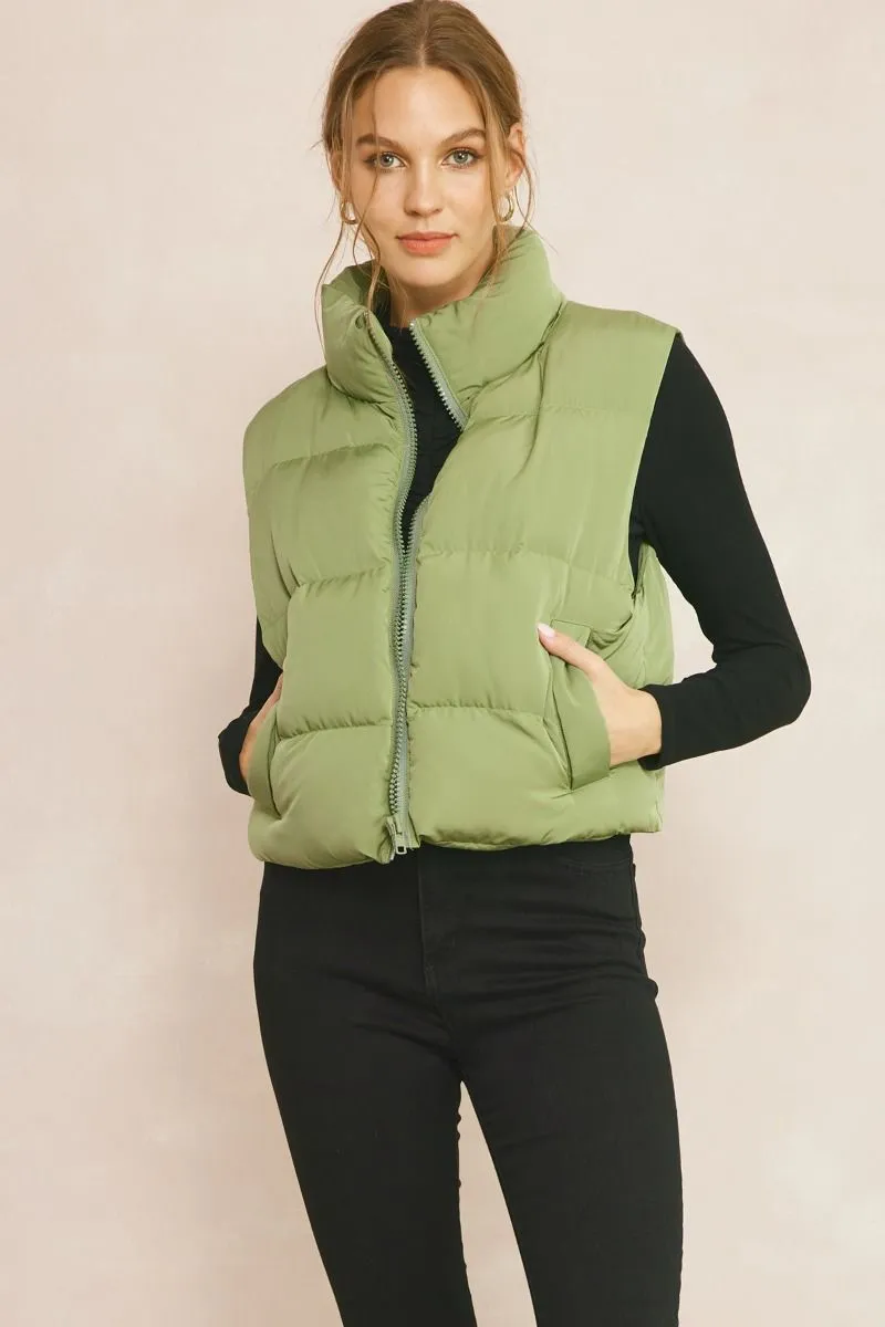 Double Down Vest - Sage