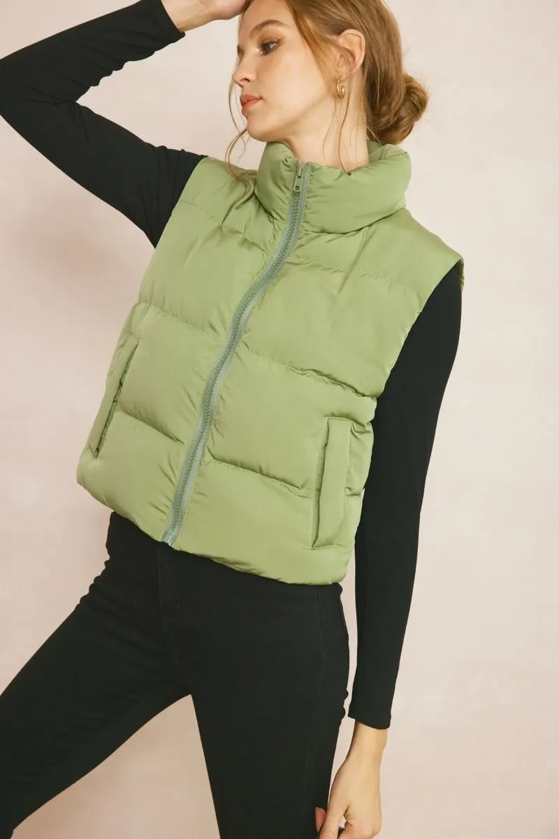 Double Down Vest - Sage