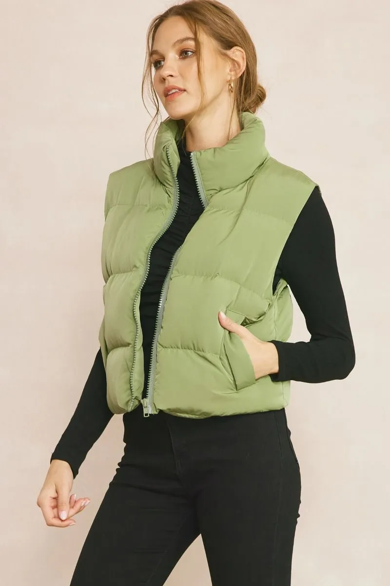 Double Down Vest - Sage