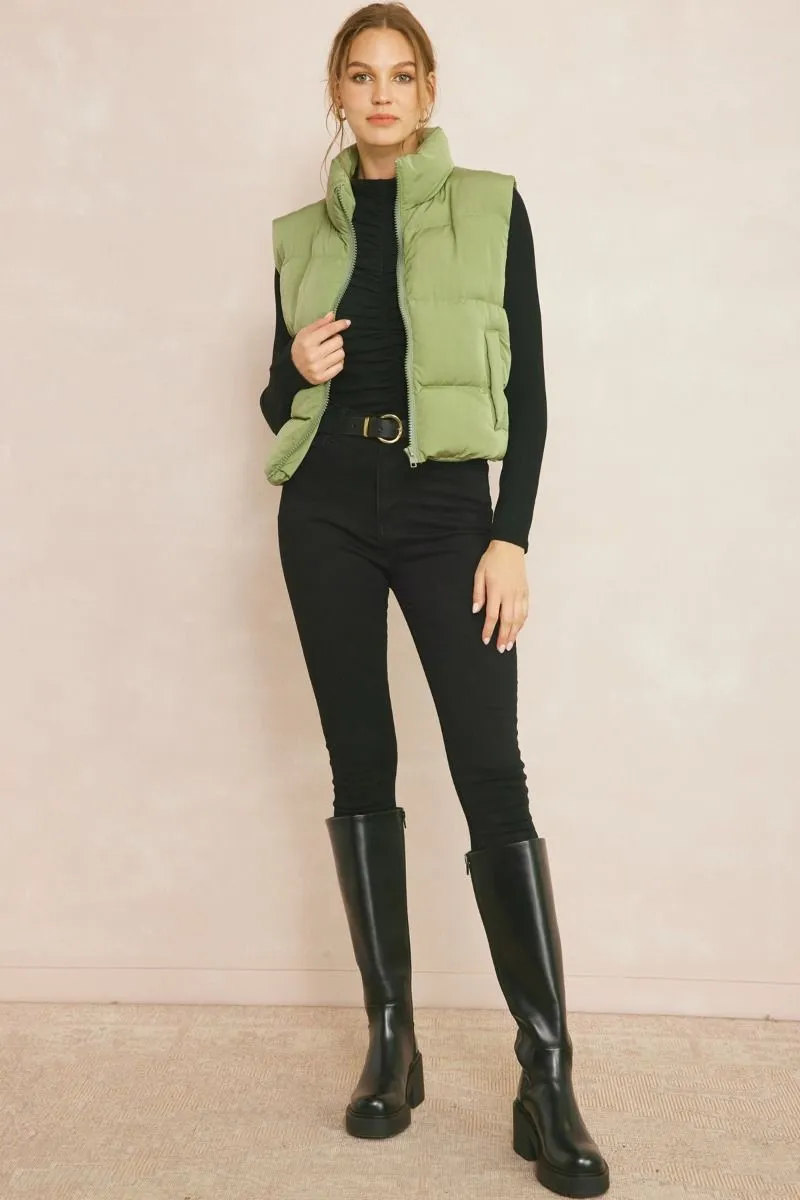 Double Down Vest - Sage