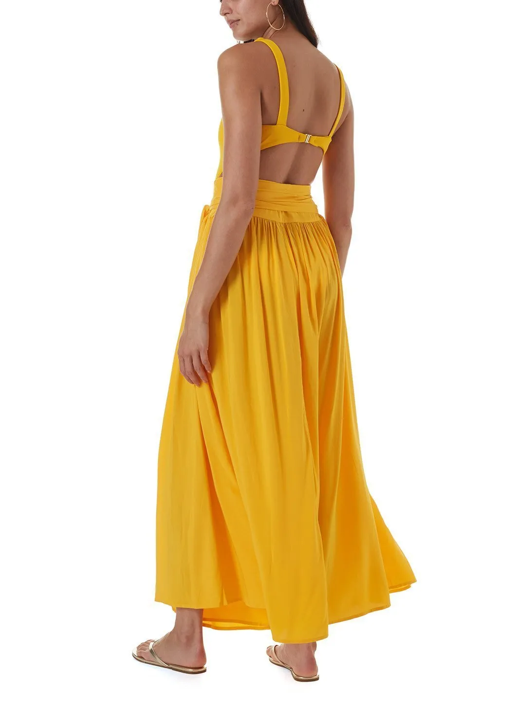 Elsa Apricot Maxi Skirt