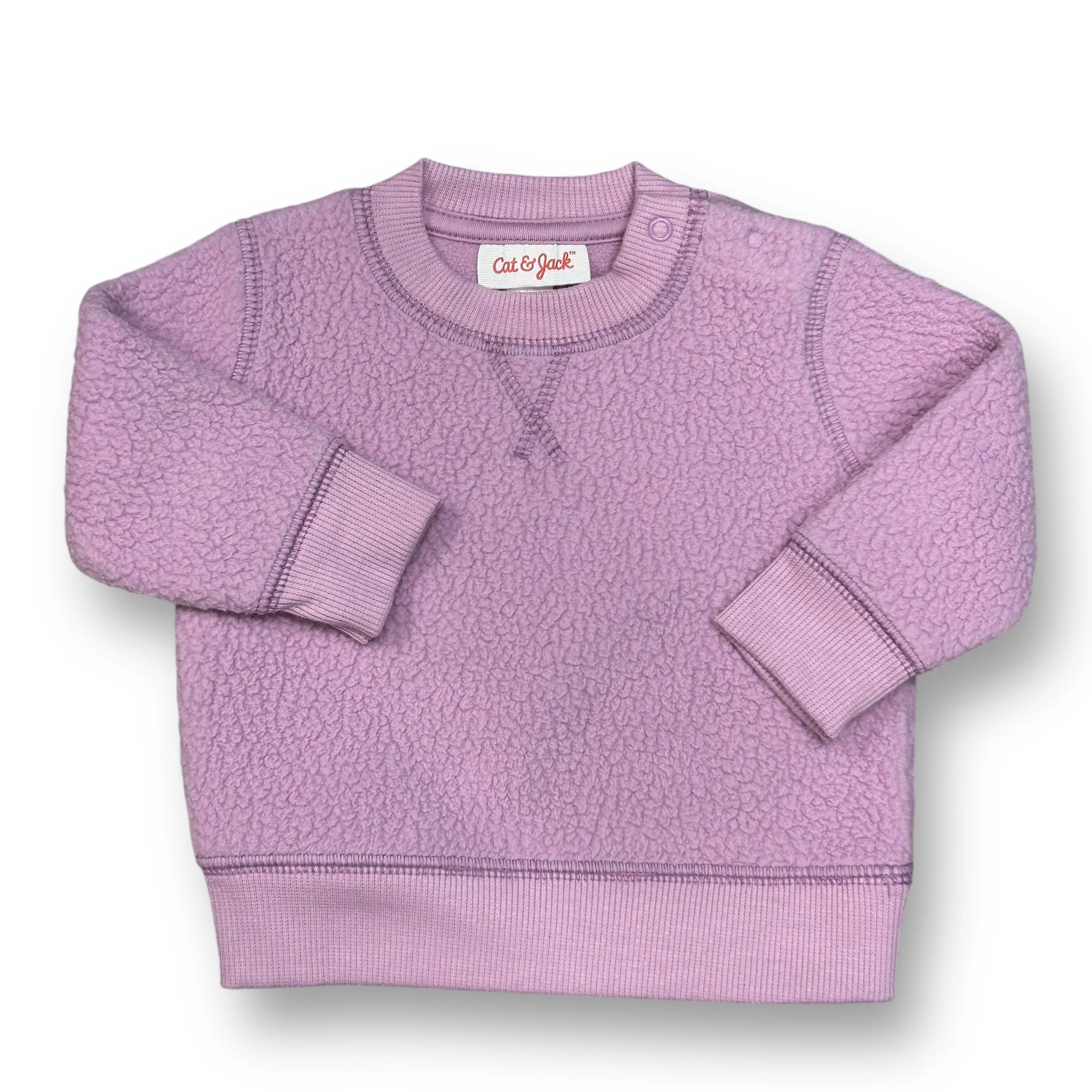 Girls Cat & Jack Size 0-3 Months Lilac Sherpa Sweatshirt