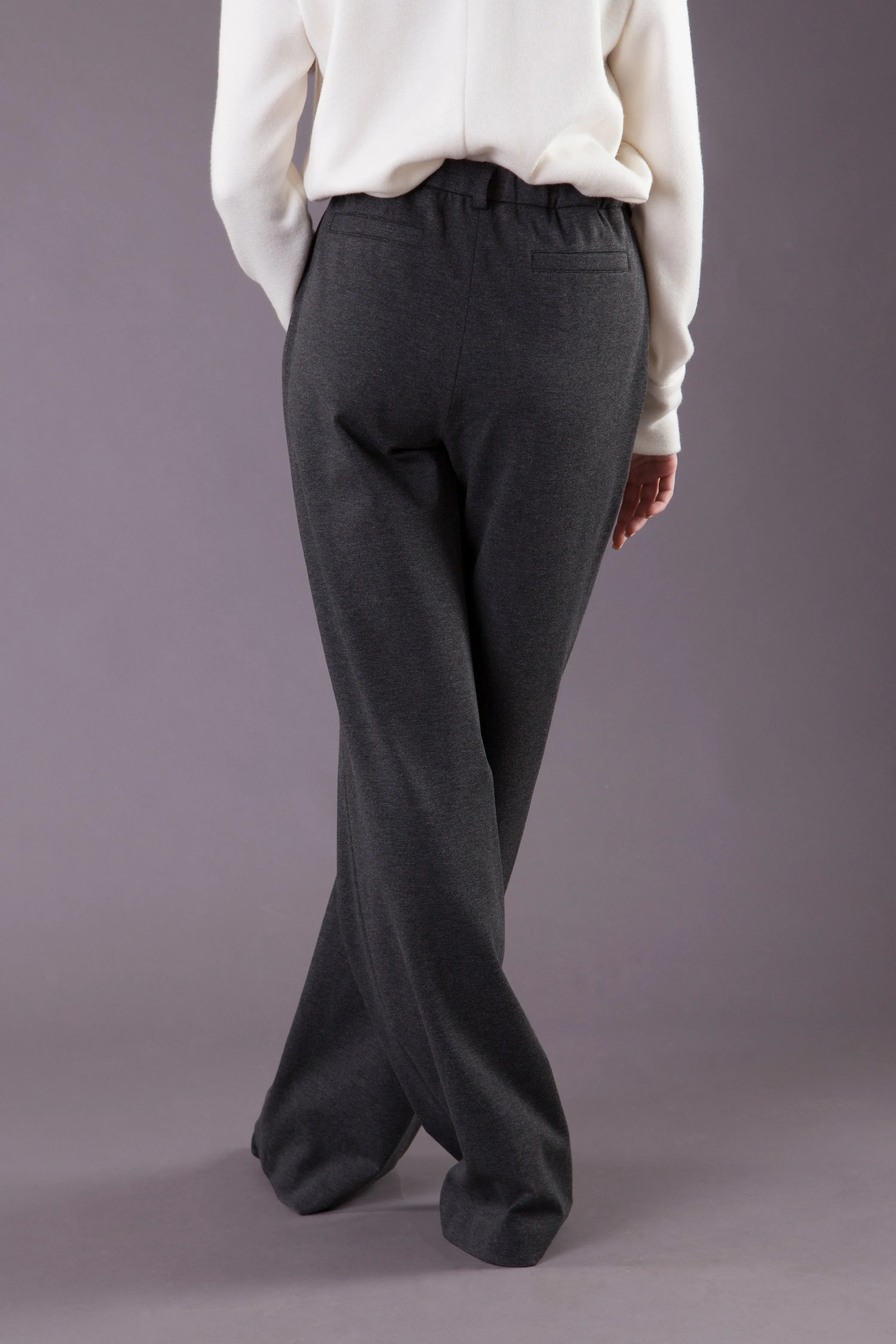 Gray Wide Leg Trousers
