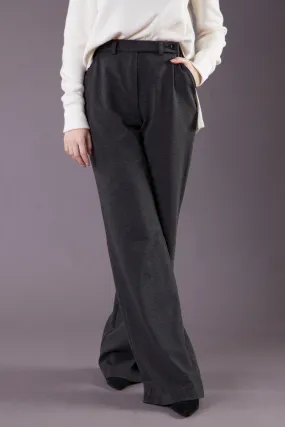 Gray Wide Leg Trousers
