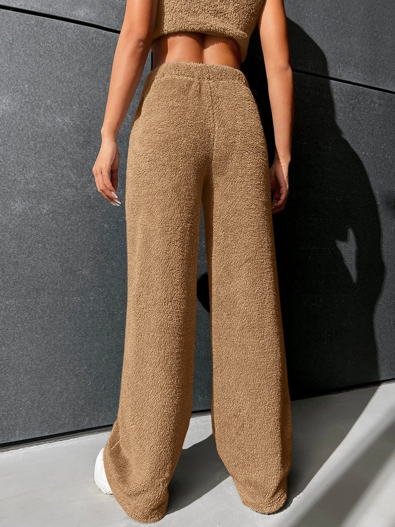 High Waist Flannel Straight Leg Pants FW22