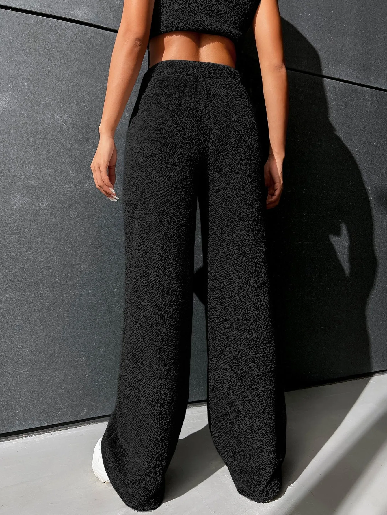 High Waist Flannel Straight Leg Pants FW22