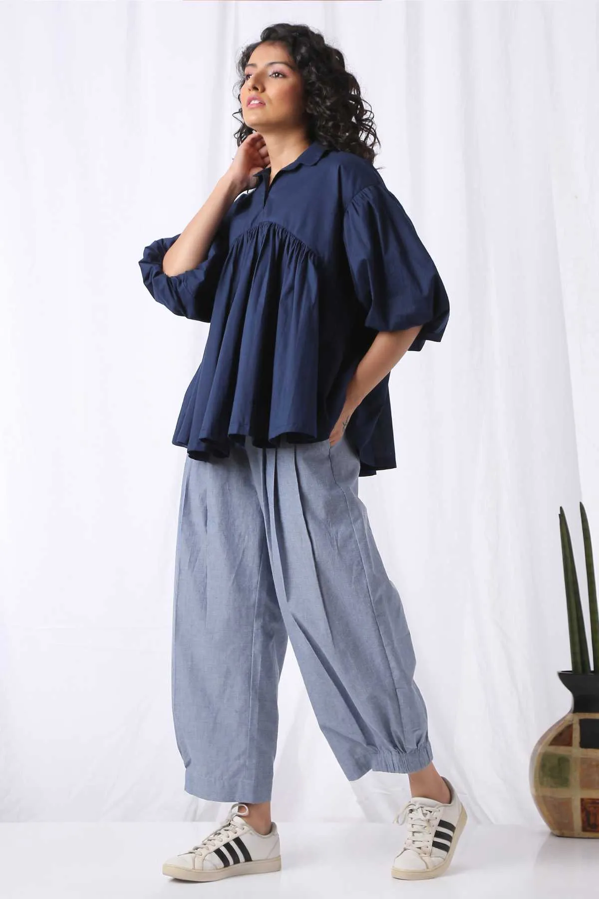 High Waist Pleated Pants