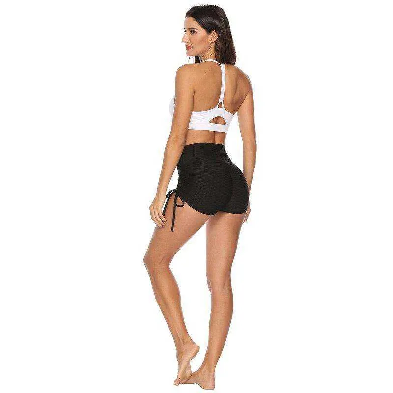 Joga Shorts High Waist Workout Casual Femme Streetwear