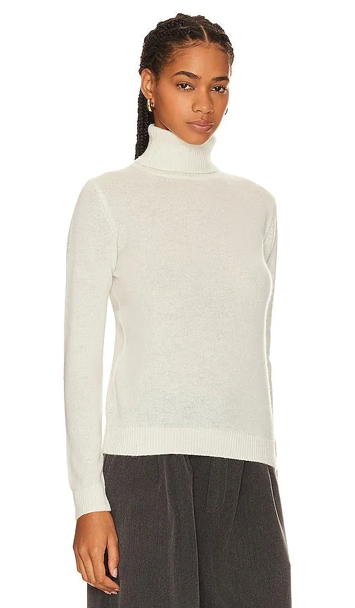 JUMPER 1234 Lightweight Roll Collar Sweater in Cream