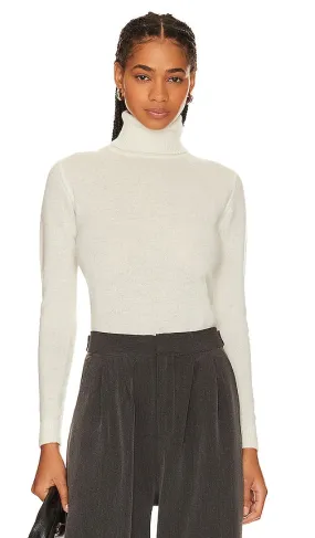 JUMPER 1234 Lightweight Roll Collar Sweater in Cream
