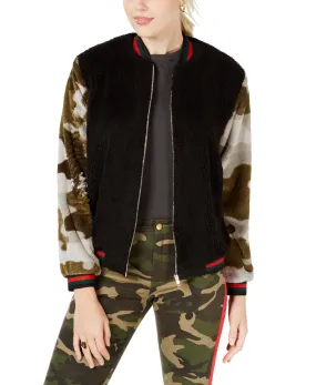 Juniors' Faux-Fur Bomber Jacket