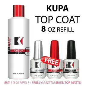 KUPA GelFinity Top Coat No Wipe Refill 8oz
