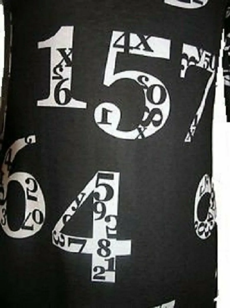 Ladies Black & White Numeric Print Bodycon Dress
