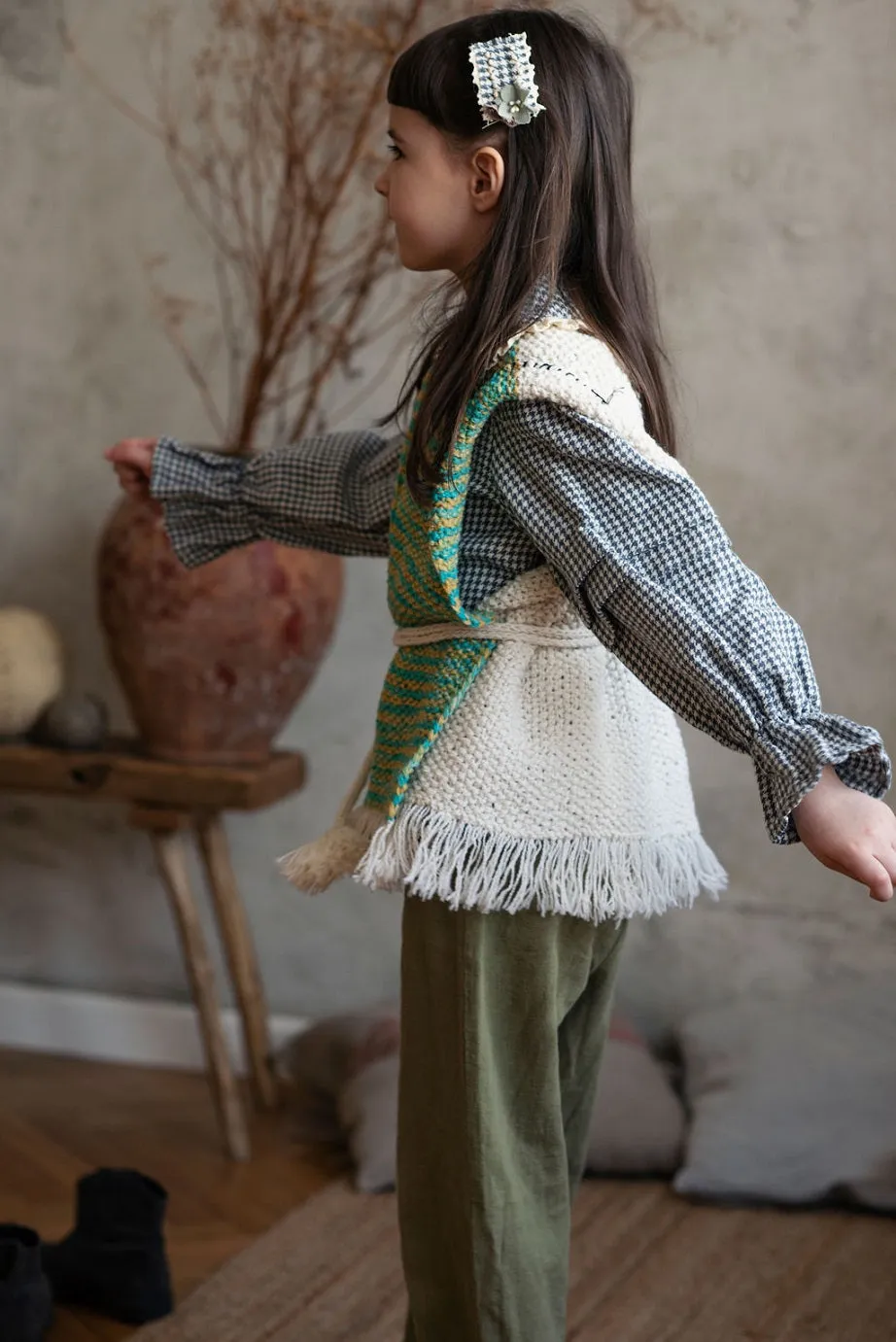 Majula Handmade Autumn Grass Vest - 5/7Y, 8/10Y