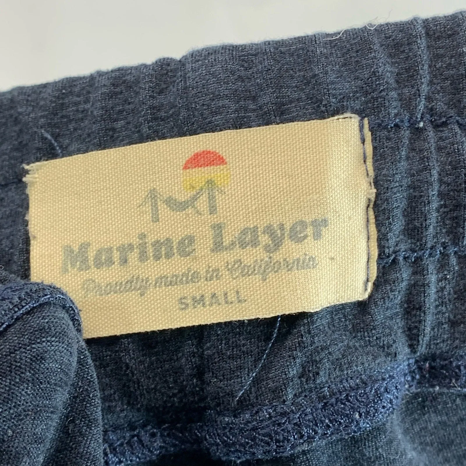 MARINE LAYER Men's Navy Standard-Fit Drawstring Pull-On Sport Jogger SZ S