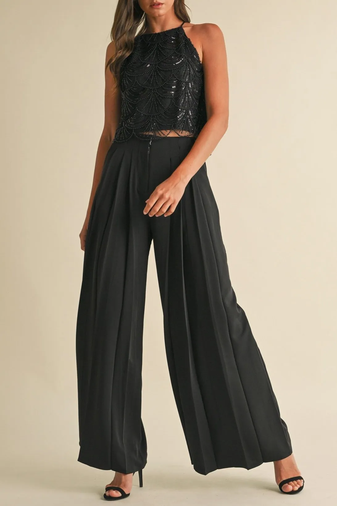 Mermaid embellished sleeveless Top
