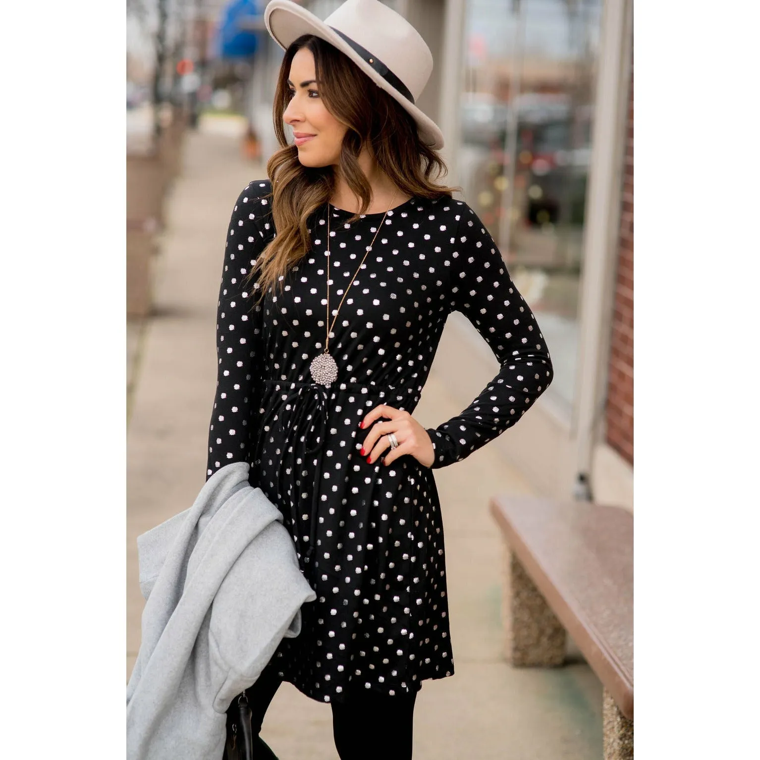 Metallic Dot Dress