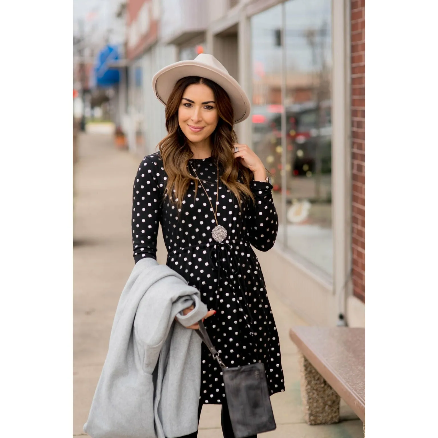 Metallic Dot Dress