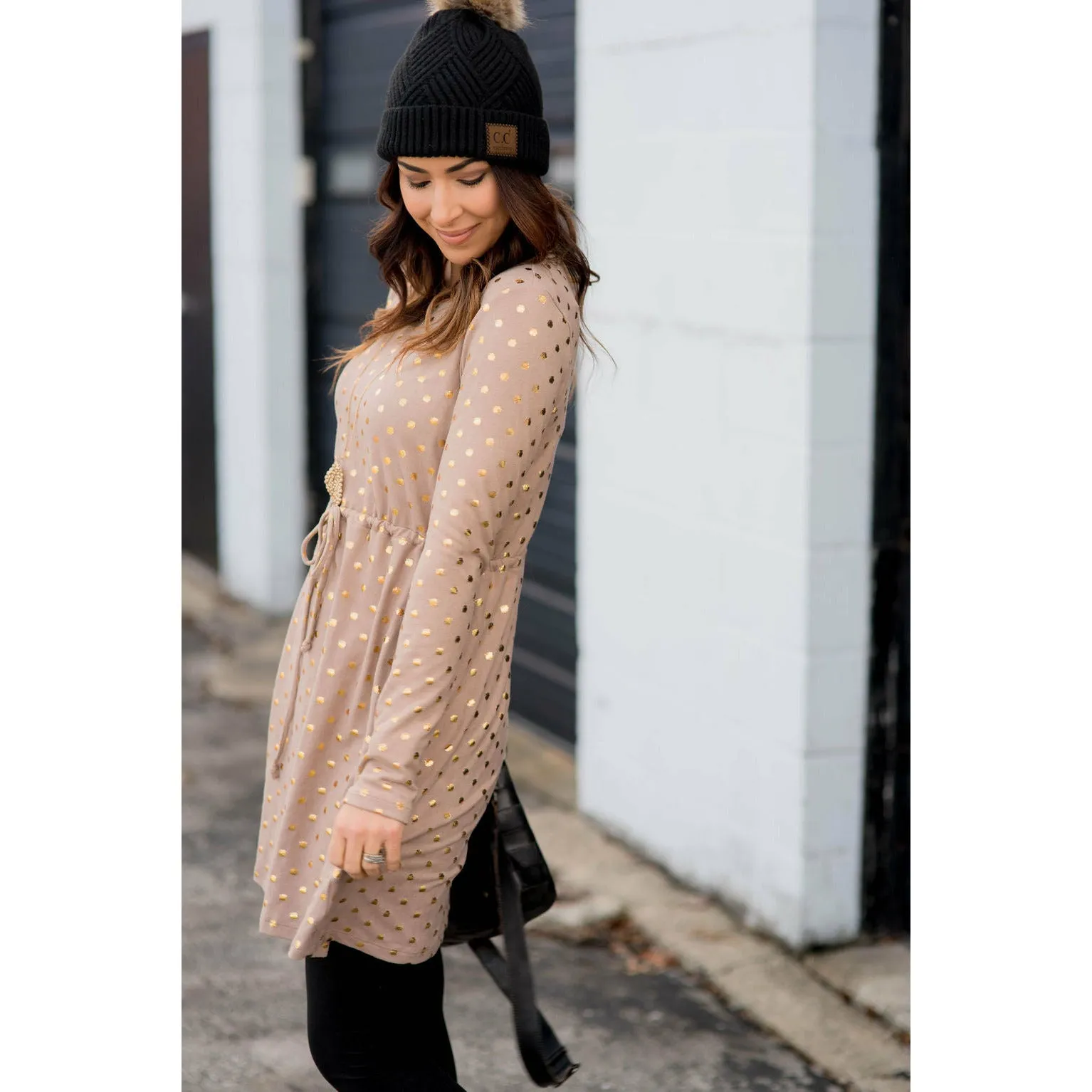 Metallic Dot Dress