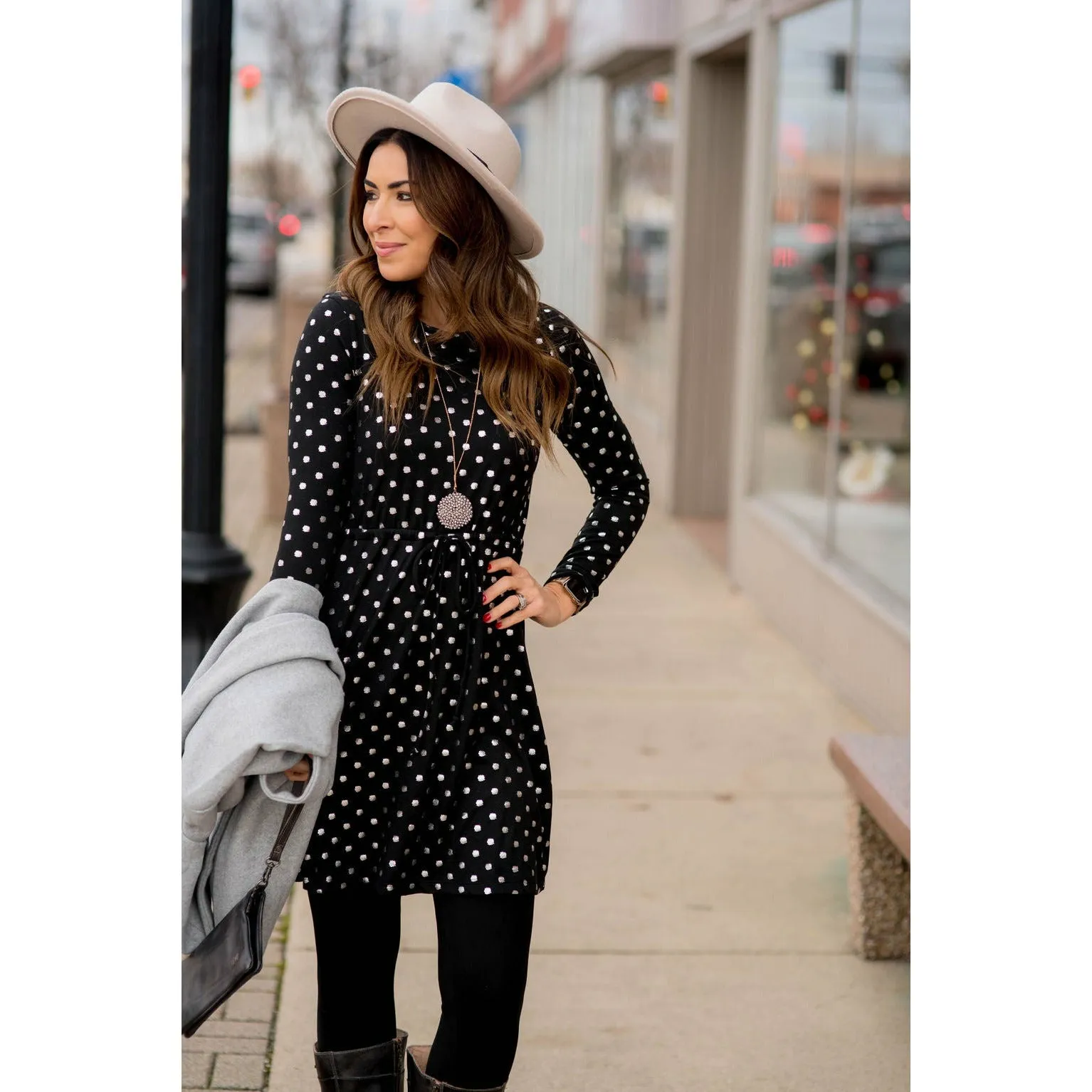 Metallic Dot Dress