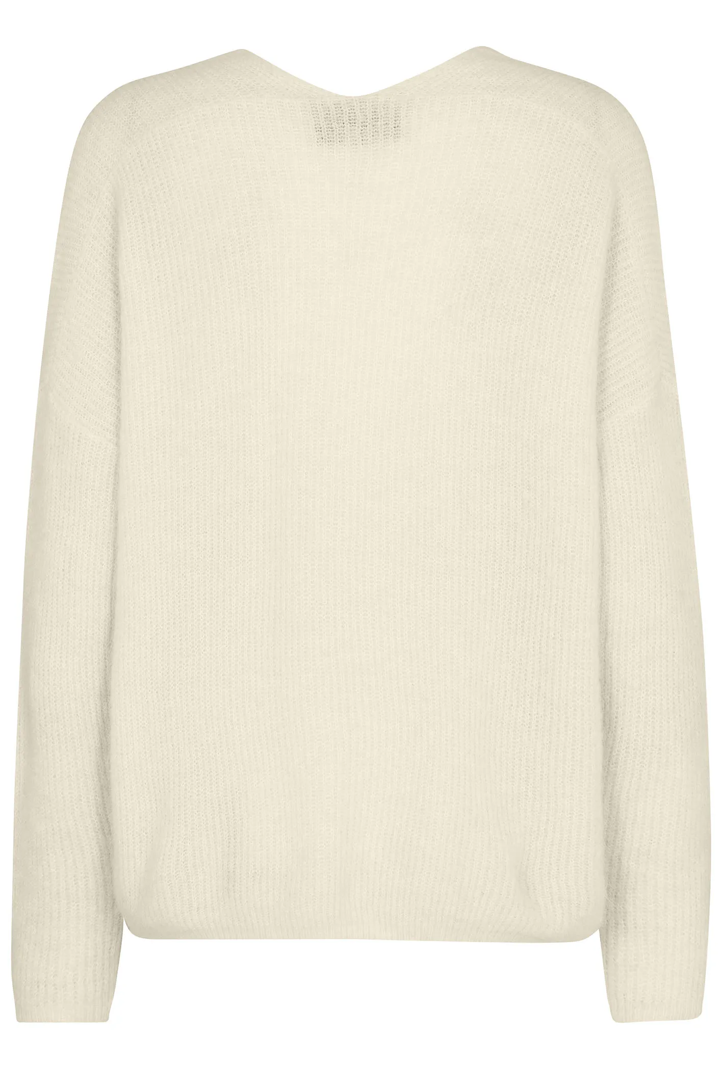 Mos Mosh 153900 MMThora Cream Ecru V-Neck Relaxed Fit Jumper