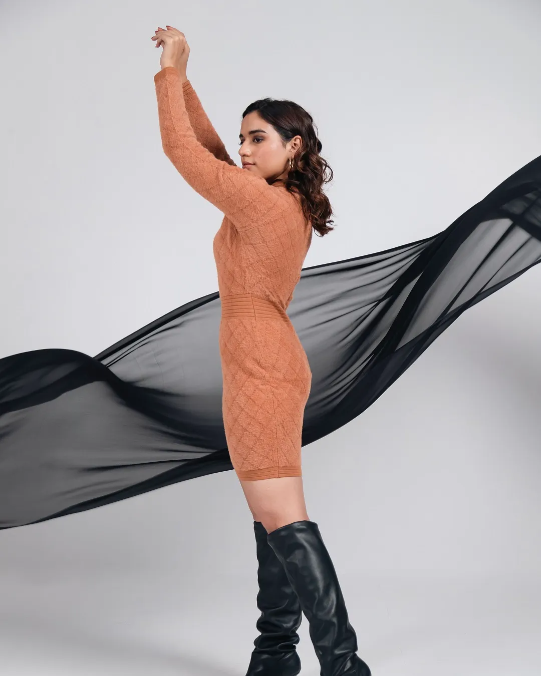 Pankh Risa Furry Bodycon Dress