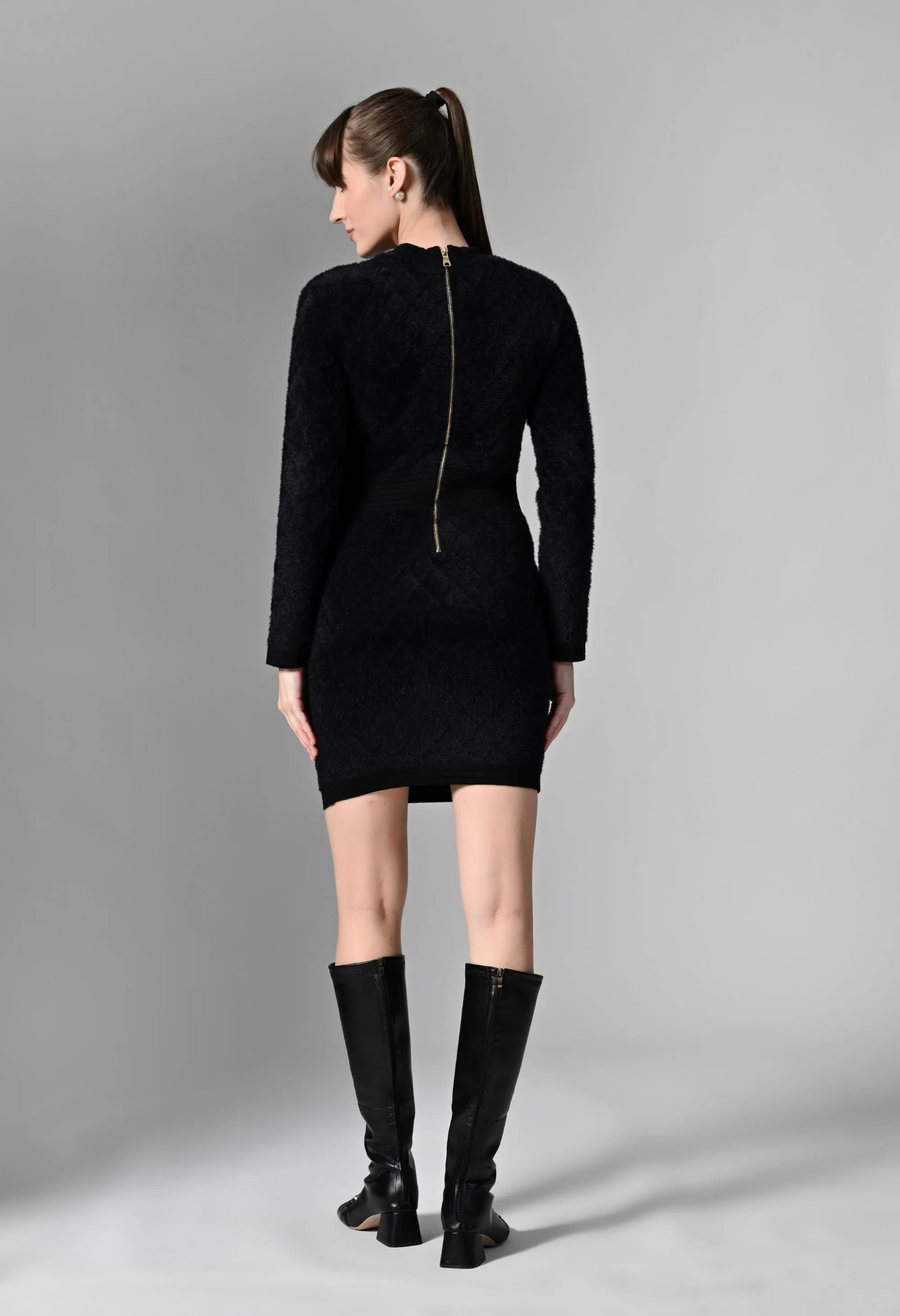 Pankh Risa Furry Bodycon Dress